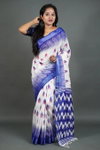 MG 453 Linen With Jari Border Printed Non Catalog Sarees Wholesale Online